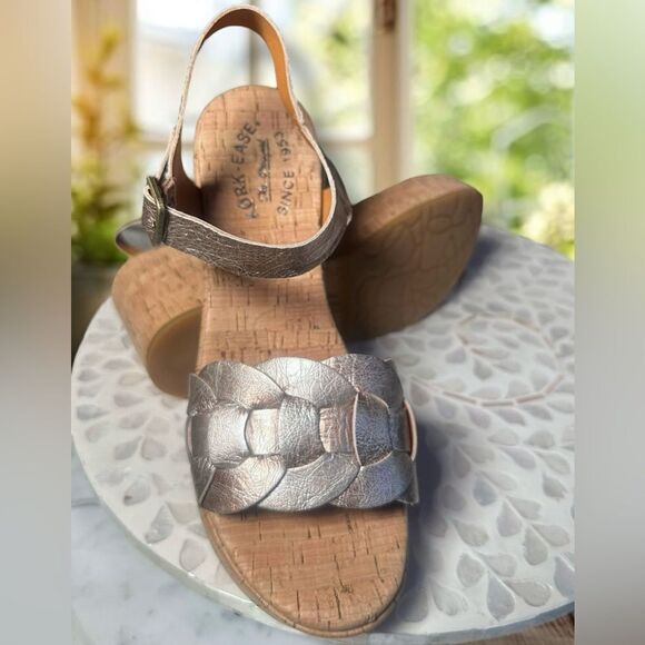 NEW KORK-EASE Women’s Tatiana Sandal Heel in light gold panna cotta Size 8 M - Picture 5 of 14